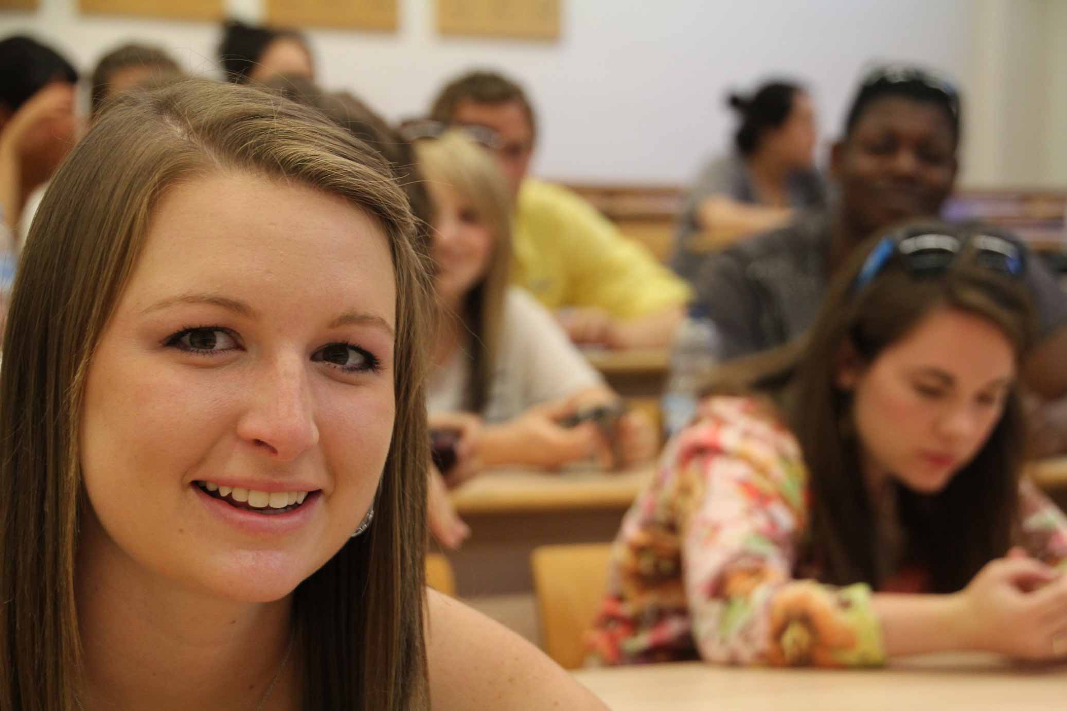 Alumna en clase