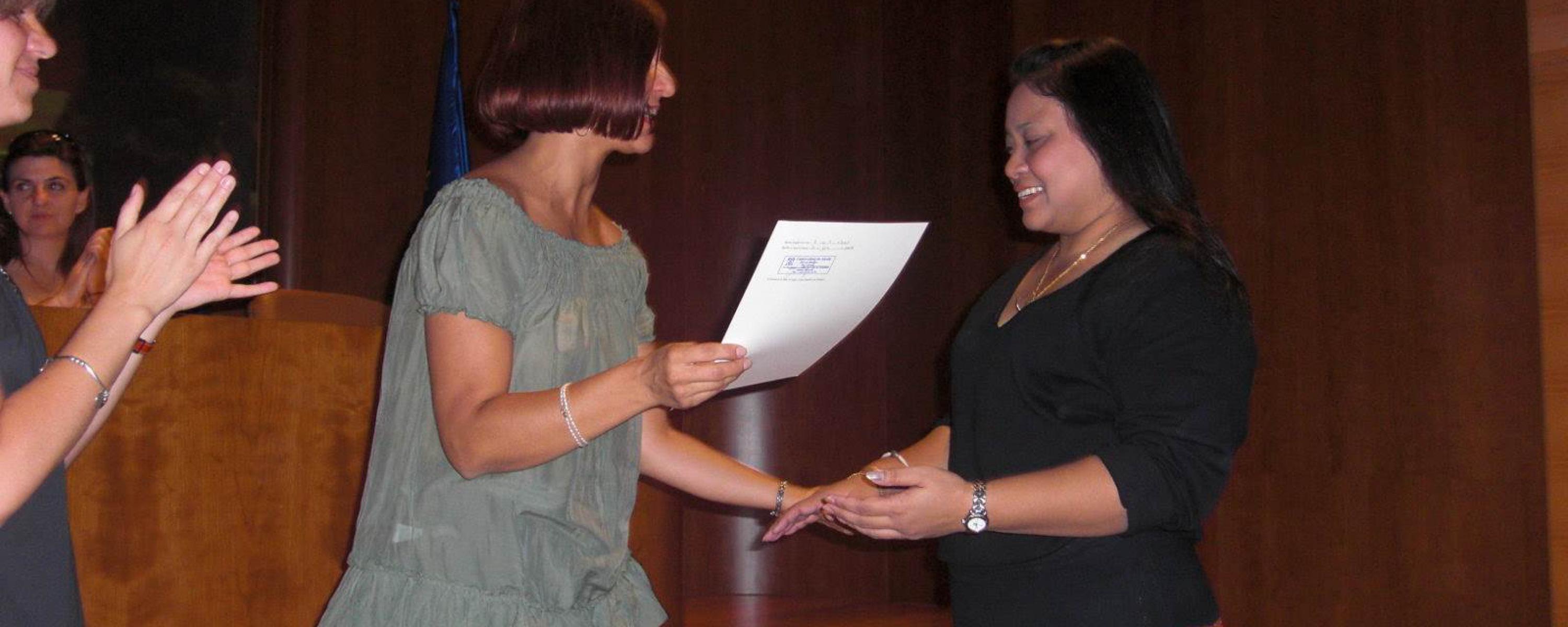 Entrega de diplomas (julio 2009)