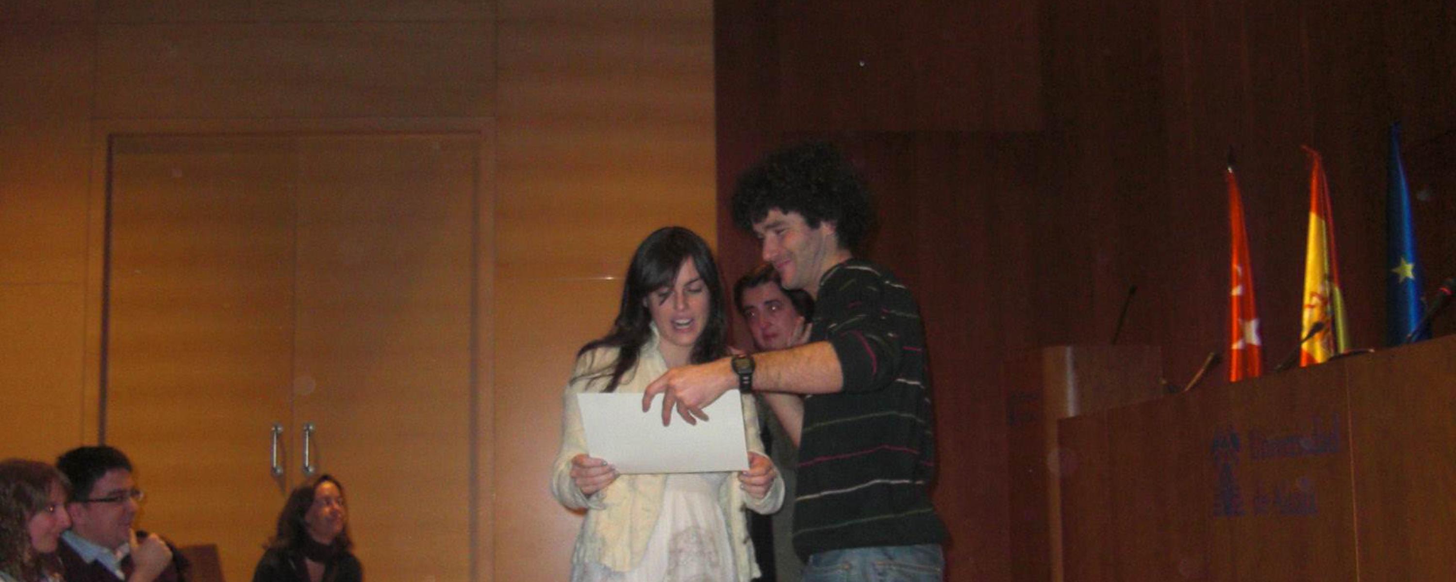 Estudiantes en la entrega de diplomas (invierno 2010)