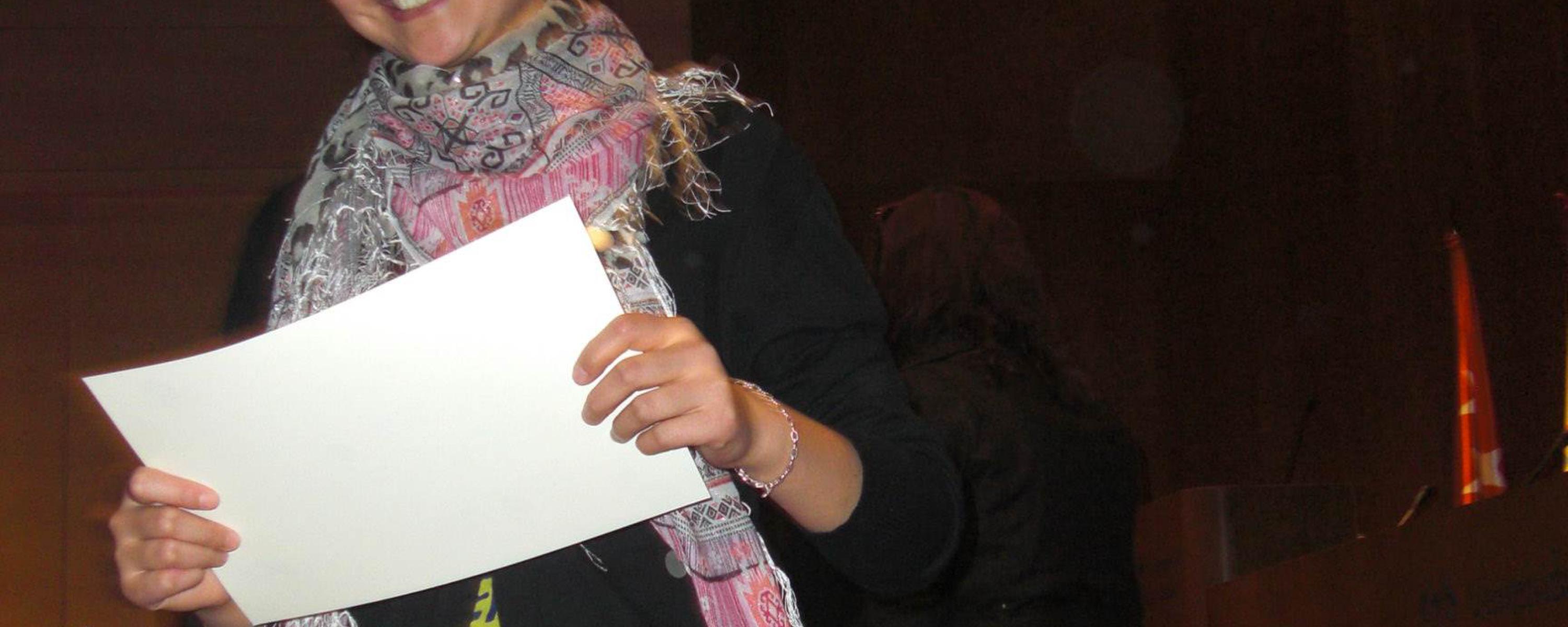 Estudiantes en la entrega de diplomas (invierno 2010)